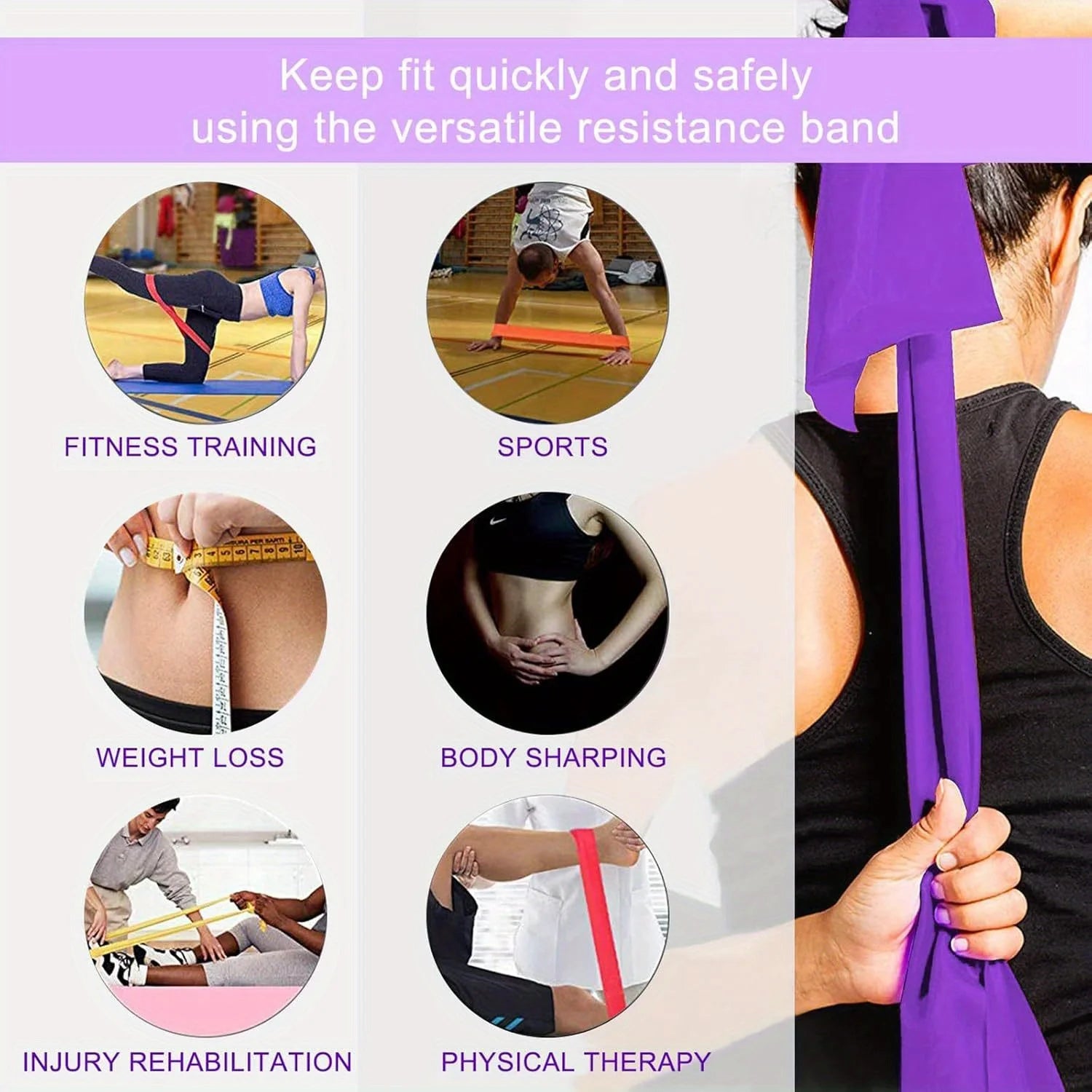 Resistance Bands Set - Home Workout for Men & Women