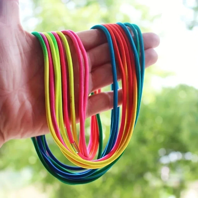 Rainbow Elastic Jump Rope – Fun Colorful Skipping Rope for Kids & Adults, Outdoor & Fitness Play (5M / 7M)