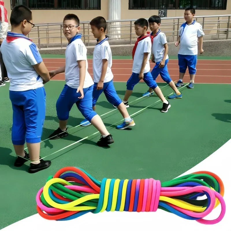Rainbow Elastic Jump Rope – Fun Colorful Skipping Rope for Kids & Adults, Outdoor & Fitness Play (5M / 7M)