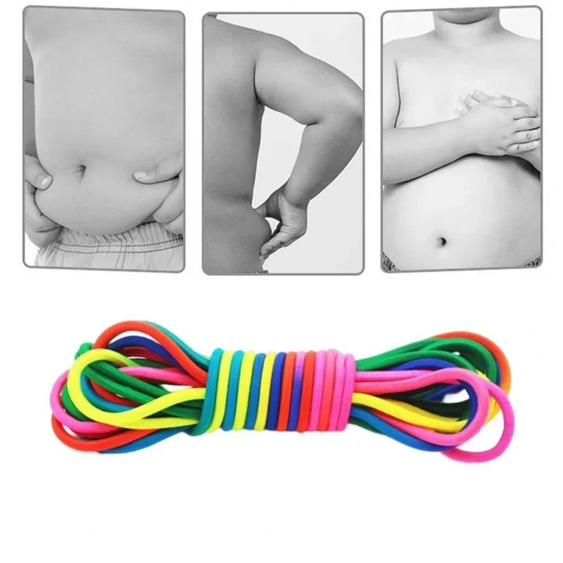 Rainbow Elastic Jump Rope – Fun Colorful Skipping Rope for Kids & Adults, Outdoor & Fitness Play (5M / 7M)