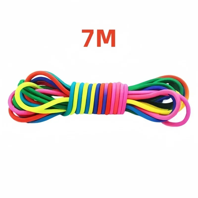 Rainbow Elastic Jump Rope – Fun Colorful Skipping Rope for Kids & Adults, Outdoor & Fitness Play (5M / 7M)