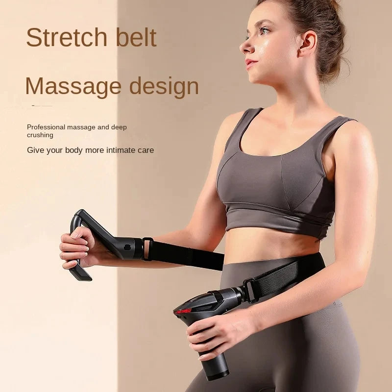 Long-Handle Electric Massage Gun – Deep Tissue Percussion Massager for Muscle Relief & Recovery