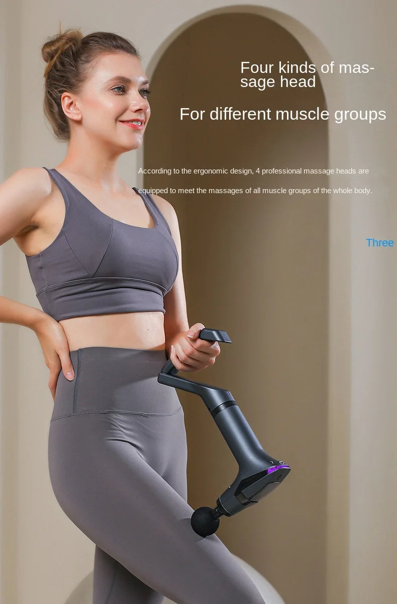 Long-Handle Electric Massage Gun – Deep Tissue Percussion Massager for Muscle Relief & Recovery