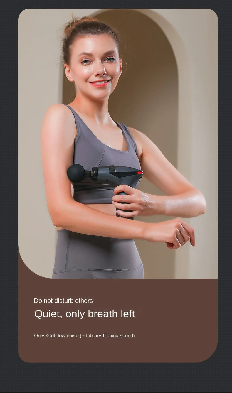 Long-Handle Electric Massage Gun – Deep Tissue Percussion Massager for Muscle Relief & Recovery