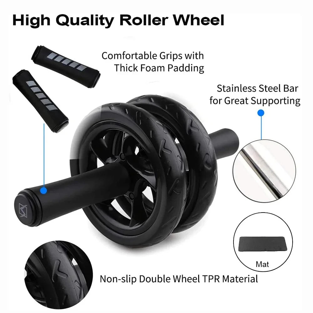 Ab Roller Wheel - Core Workout Equipment with Knee Pad