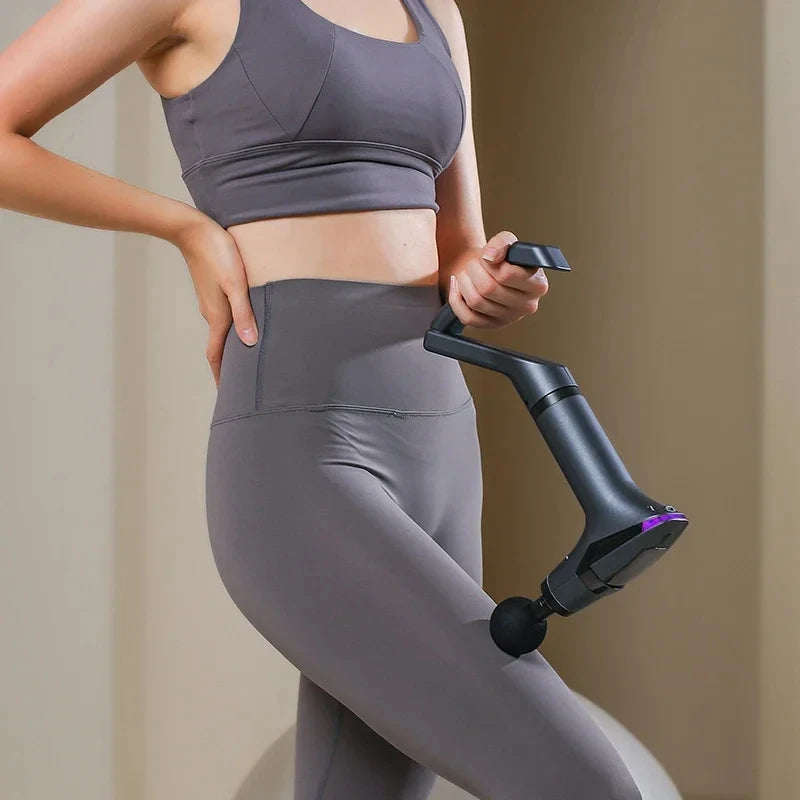 Long-Handle Electric Massage Gun – Deep Tissue Percussion Massager for Muscle Relief & Recovery