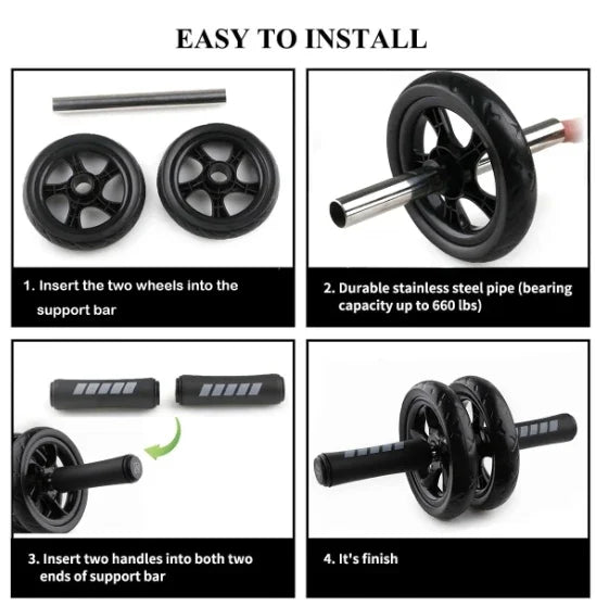 Ab Roller Wheel - Core Workout Equipment with Knee Pad