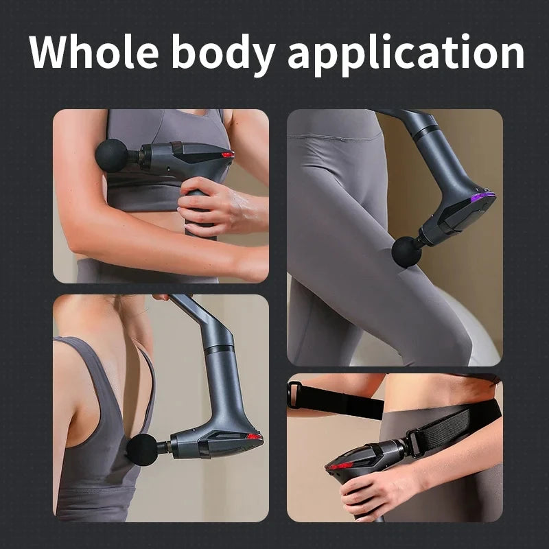 Long-Handle Electric Massage Gun – Deep Tissue Percussion Massager for Muscle Relief & Recovery